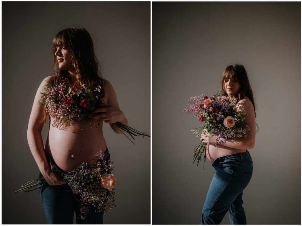 sesja ciazowa kwiatystudio fotograf gdansk